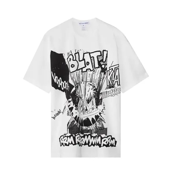 Футболка Comme des Garçons SHIRT x Christian Marclay Knit T-Shirt 'White', белый