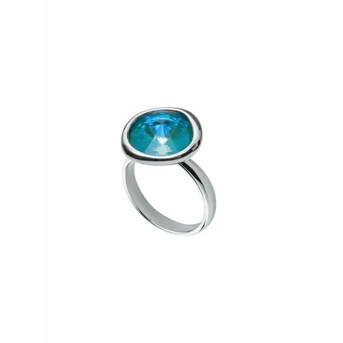 Кольцо Fiore Luna, кристаллы Swarovski, кристалл, голубой, серый