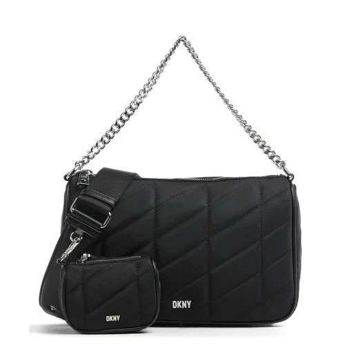 Сумка кросс-боди DKNY, черный/серебристый