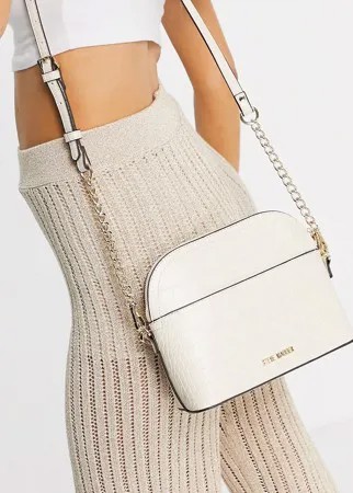 Формованная сумка через плечо цвета слоновой кости с крокодиловым узором Steve Madden Bcherrie-Белый