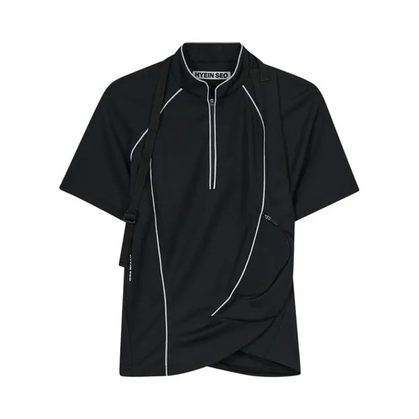 Топ Hyein Seo Twisted Track Top, черный