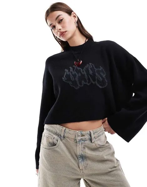 Черная толстовка с рисунком Vans Cammile