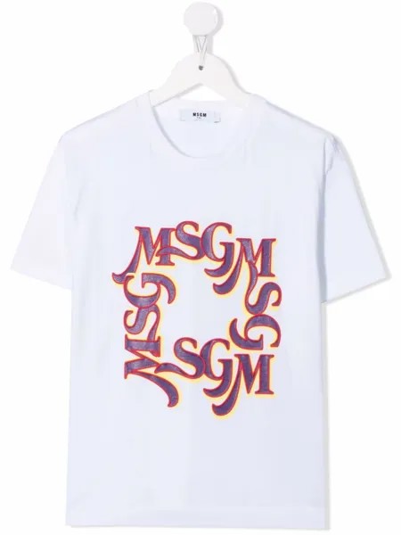 MSGM Kids футболка с логотипом