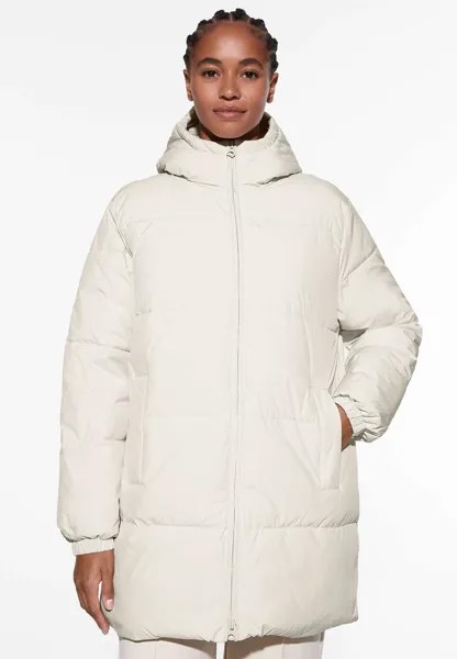 Зимнее пальто Water-Repellent Primaloft Padded Midi OYSHO, бежевый