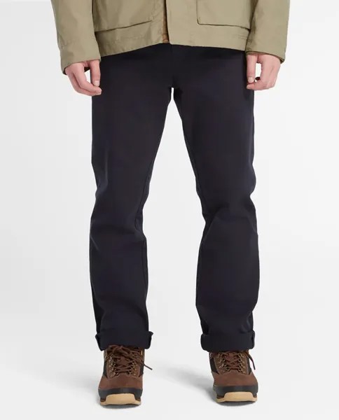 Мужские брюки с 5 карманами классического покроя темно-синего цвета Timberland, темно-синий