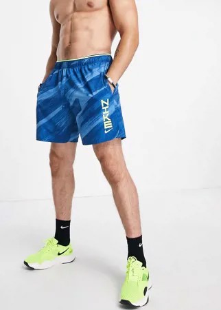 Голубые шорты с принтом Nike Training Sport Clash-Голубой