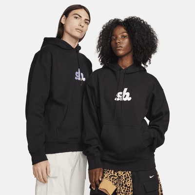 Худи Nike SB Fleece Pullover Skate Hoodie, черный/белый
