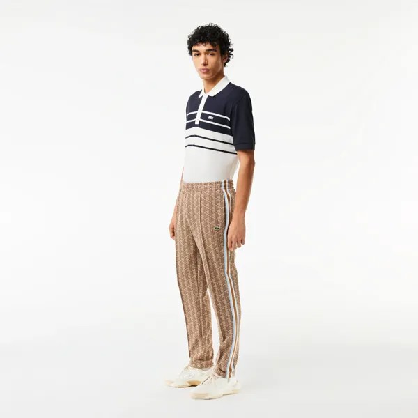 Жаккардовые спортивные брюки Lacoste Paris с монограммой