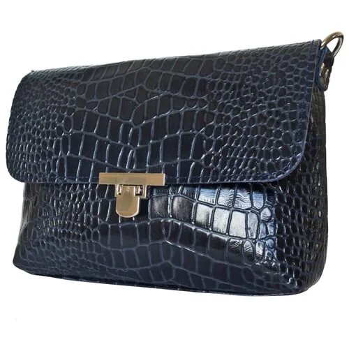 Кожаная женская сумка Carlo Gattini Fiesco dark blue (арт. 8015-19)