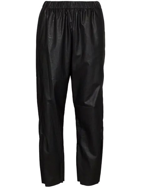 MM6 Maison Margiela спортивные брюки из искусственной кожи