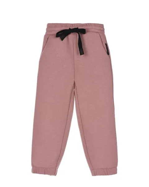 Розовые спортивные брюки с поясом на кулиске Dan Maralex детские