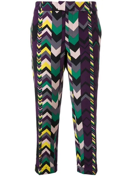 Missoni Pre-Owned укороченные брюки с принтом 2000-х годов