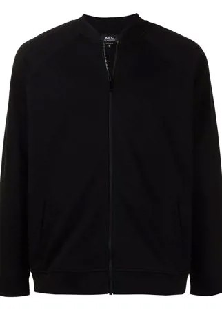 A.P.C. бомбер с вышитым логотипом