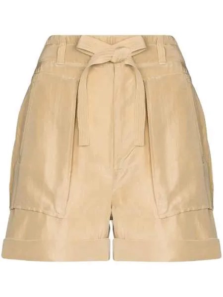 Polo Ralph Lauren paperbag-waist silk shorts