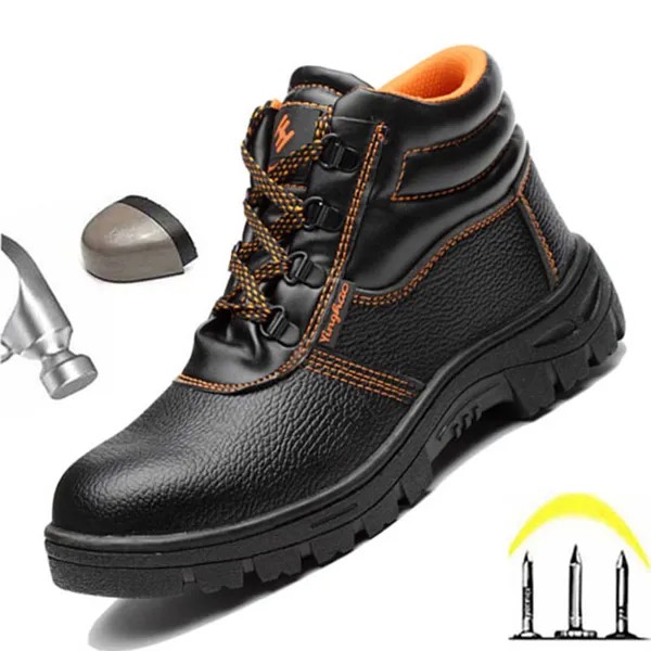 Зимние ботинки для мужчин, защитная обувь против проколов, мужские рабочие ботинки, неразрушаемая водонепроницаемая обувь, Рабочая обувь п...