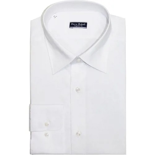 Рубашка Dave Raball, повседневный стиль, полуприлегающий силуэт, классический воротник, длинный рукав, размер 41 176-182, белый