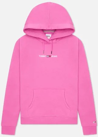 Женская толстовка Tommy Jeans Linear Logo Hoodie, цвет фиолетовый, размер S