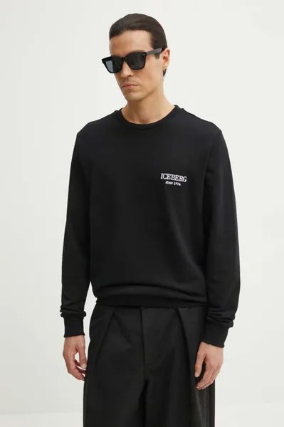 Хлопковая толстовка Iceberg, черный