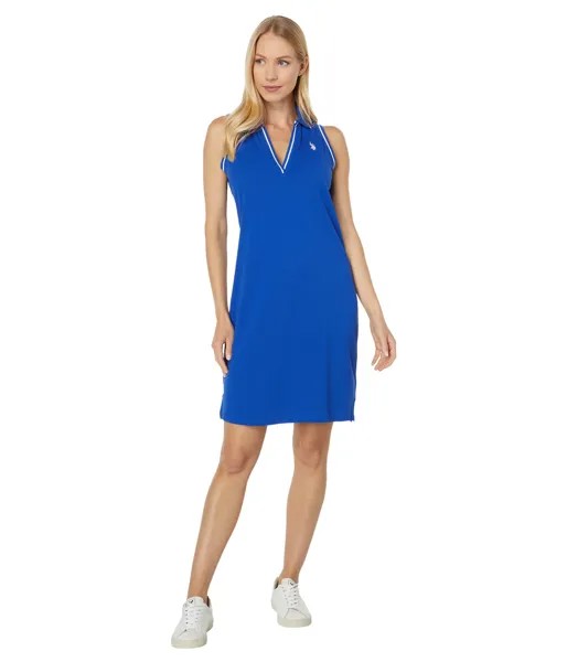 Платье U.S. POLO ASSN., Sleeveless Split-Neck Polo Dress