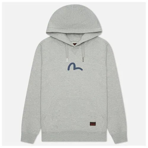 Мужская толстовка Evisu Basic Hoodie Seagull Print серый, Размер XXL