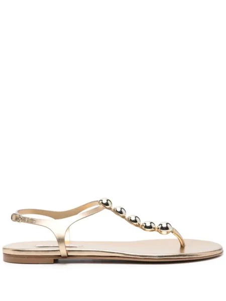 Casadei босоножки Tropicana Julia с эффектом металлик, золотистый