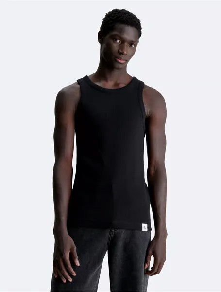 Майка Calvin Klein Ribbed Racerback Tank, черный