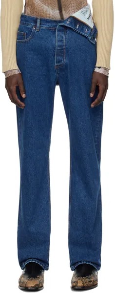 Синие джинсы с асимметричной талией Y/Project