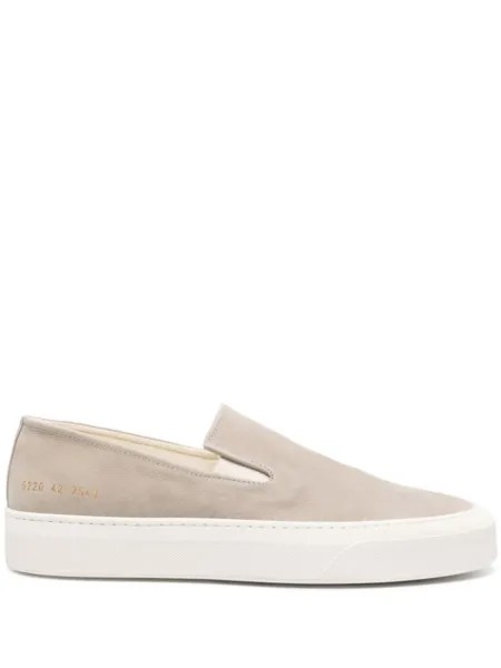 Common Projects кожаные слипоны, серый