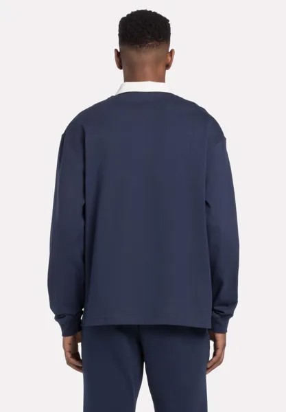 Рубашка поло Long Sleeve Court Reebok, вектор темно-синего цвета