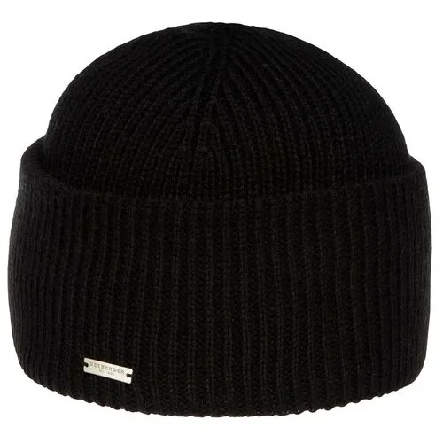 Шапка SEEBERGER арт. 18236-0 TURN-UP BEANIE (черный), размер ONE