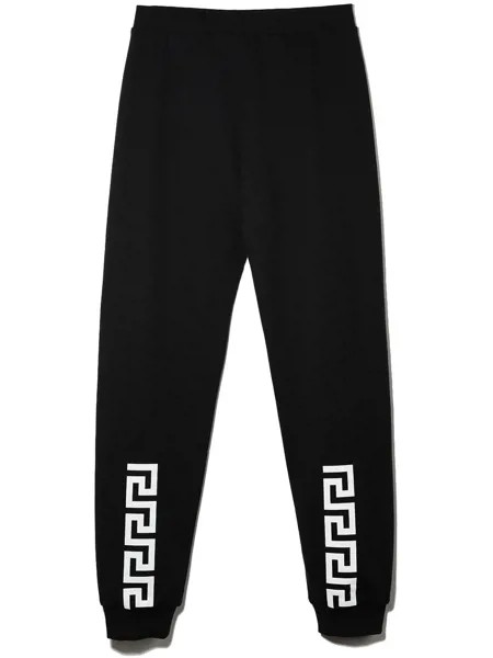 Versace Kids спортивные брюки с принтом Greca