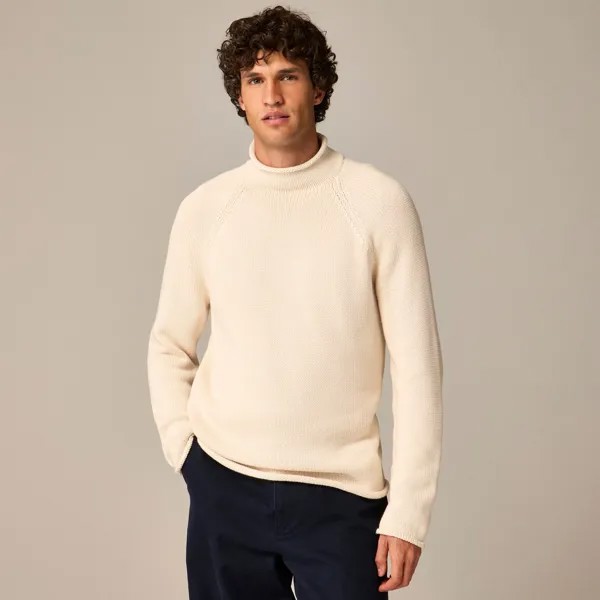 Свитер с высоким воротом 1988 года из хлопка J.Crew, белый