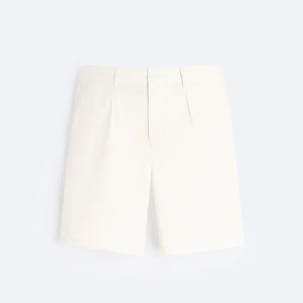 Шорты Zara Pleated Chino, сливочный