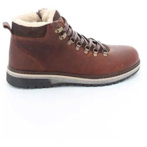 Ботинки , зимние, натуральная кожа, размер 42, коричневый