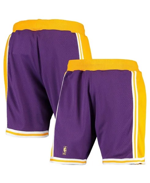 Мужские пурпурные аутентичные шорты los angeles lakers 1996-1997 hardwood classics throwback Mitchell & Ness, фиолетовый