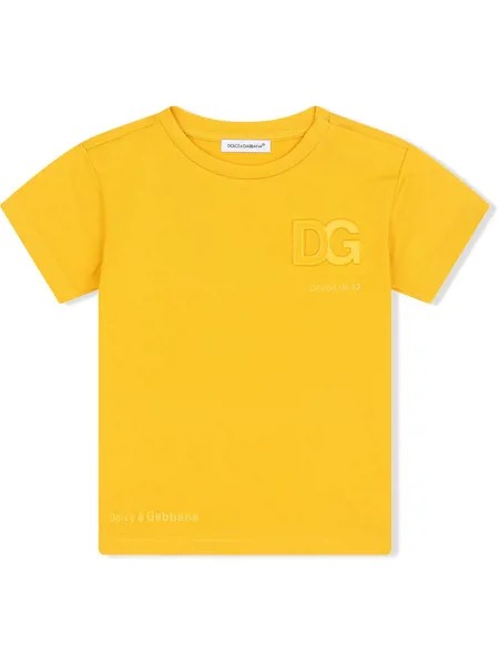 Dolce & Gabbana Kids футболка с тисненым логотипом
