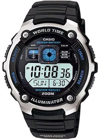 Японские наручные  мужские часы Casio AE-2000W-1A. Коллекция Digital