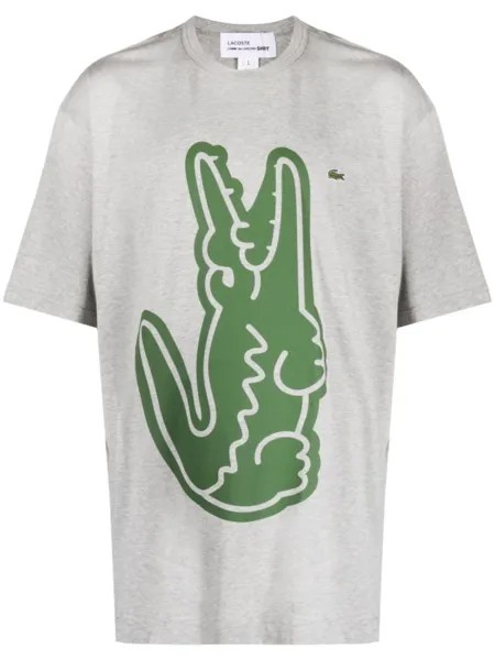 Comme Des Garçons Shirt футболка из коллаборации с Lacoste, серый