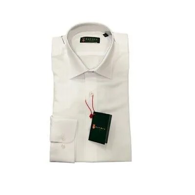 Мужские рубашки Savoia Cotton White Herringbone with Box