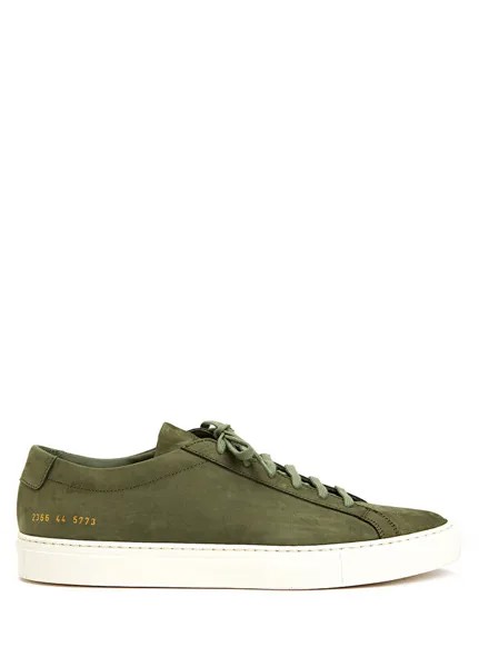 Мужские кожаные кроссовки цвета хаки Common Projects