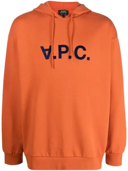 A.P.C. худи V.P.C. с логотипом, оранжевый