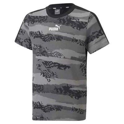 Футболка с короткими рукавами Puma Alpha с круглым вырезом, повседневные топы для мальчиков, размер M, 6701020