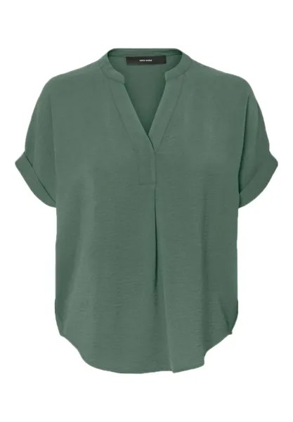Блузка Vero Moda Curve, крапчатый светло-зеленый