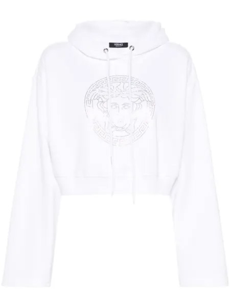 Versace худи с декором Medusa, белый