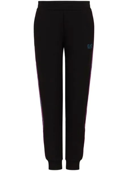 Ea7 Emporio Armani спортивные брюки с логотипом, черный