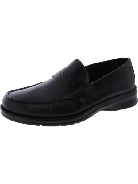 Мужские кожаные однотонные лоферы Palmer Rockport, черный