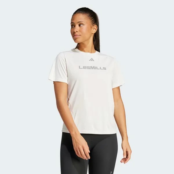 Футболка с рисунком Les Mills Adidas, цвет Chalk White