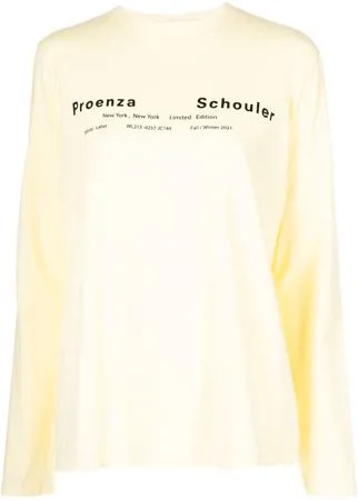 Proenza Schouler White Label футболка с длинными рукавами и логотипом