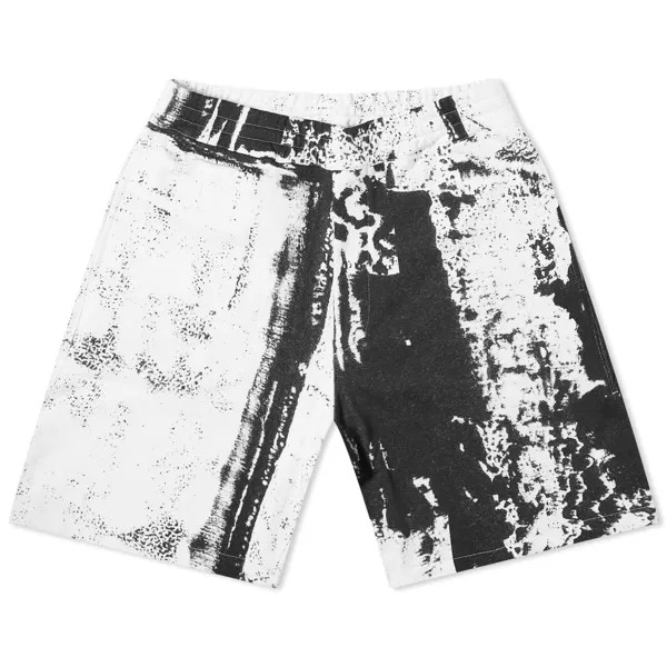 Шорты Alexander Mcqueen Fold Print Sweat Shorts, цвет White & Black