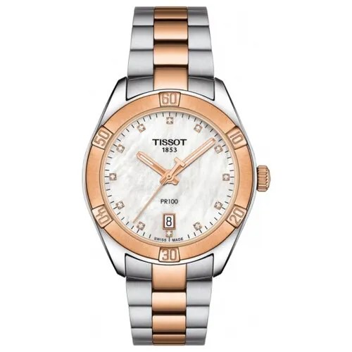 Наручные часы TISSOT T-Classic T101.910.22.116.00, серебряный, золотой
